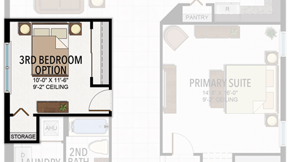 3rd Bedroom in lieu of Den