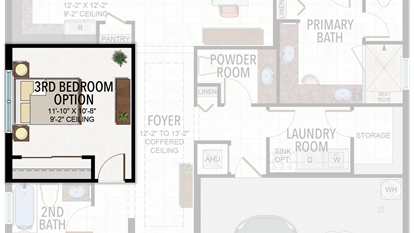 3rd Bedroom in lieu of Den