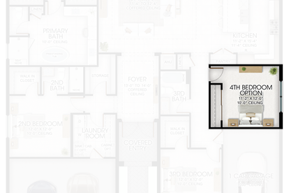 4th Bedroom in lieu of Den
