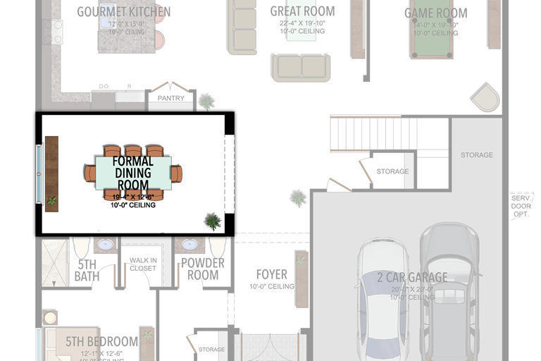 Dining Room in lieu of Library