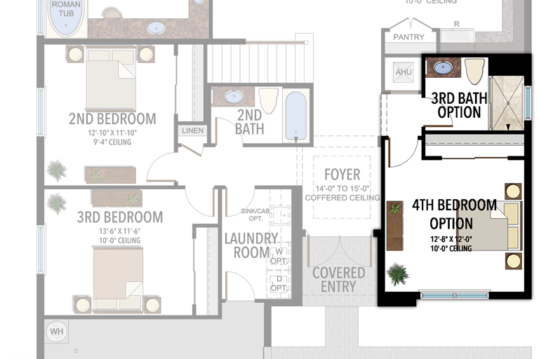 4th Bedroom in lieu of Den