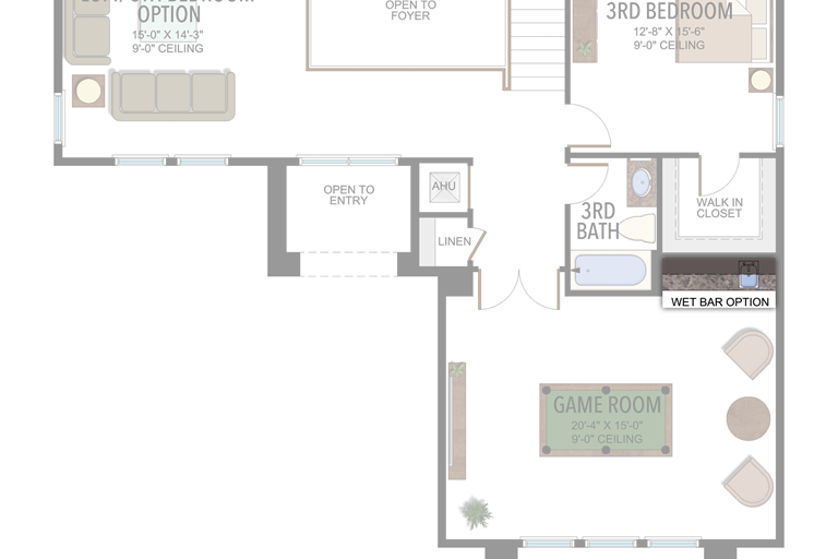 2nd Floor Wet Bar in lieu of Game Room