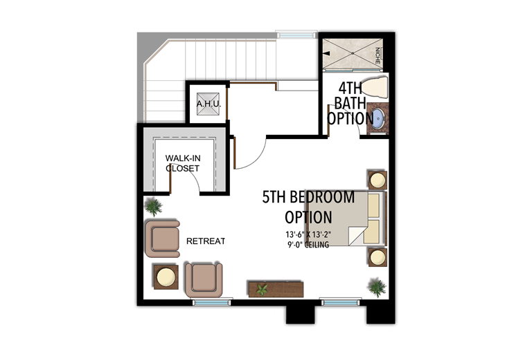 5th Bedroom in lieu of Bonus Room