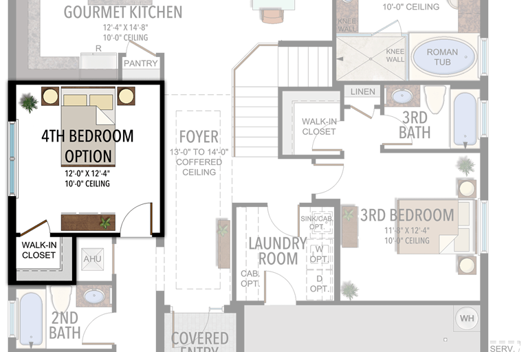 4th Bedroom in lieu of Den