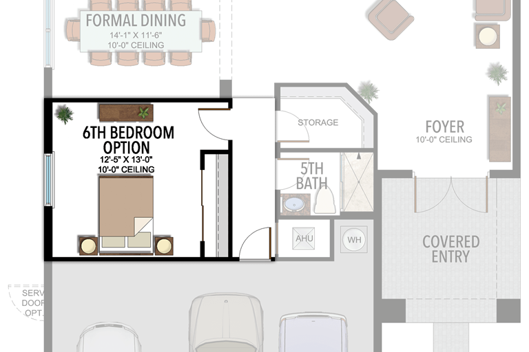 6th Bedroom in lieu of Den