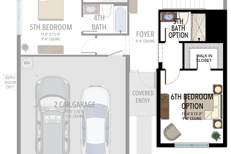 6th Bedroom in lieu of Den